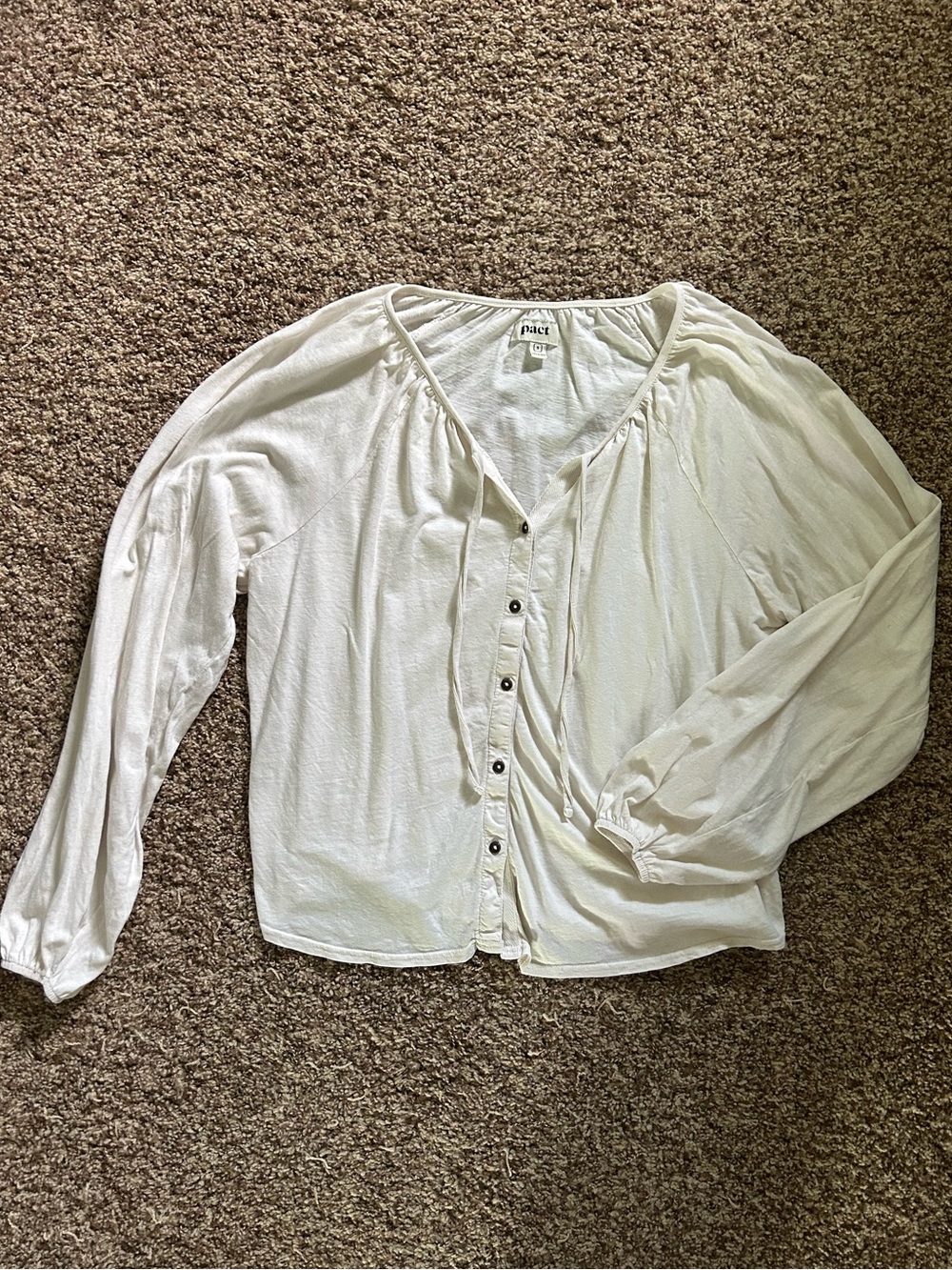 Natural fibers Pact Women’s Flowy Long Sleeve, size S